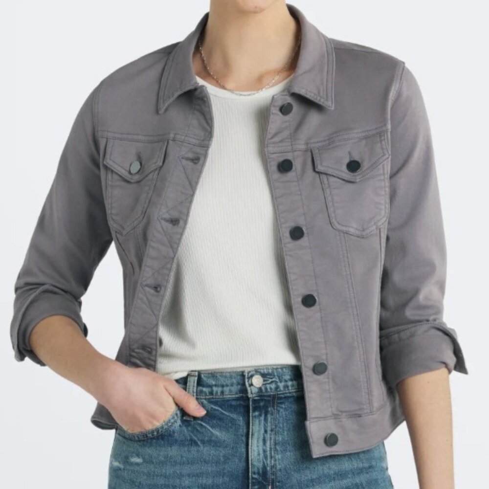 Prosperity Women's Denim Jacket Gray Size M